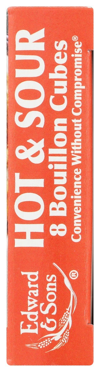 Edward & Sons: Hot And Sour Bouillon Cubes, 2.9 Oz