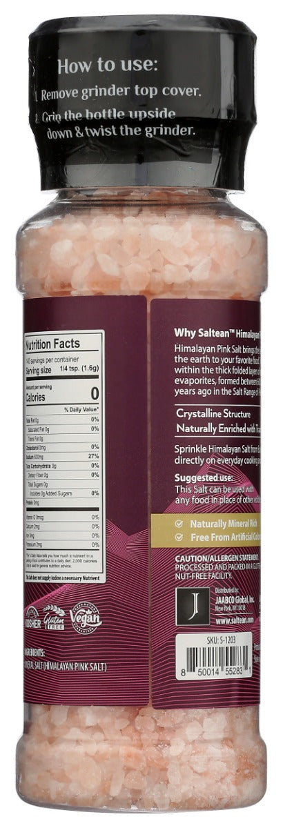 Saltean Chef Secret: Himalayan Salt Pet Grinder, 7.93 Oz