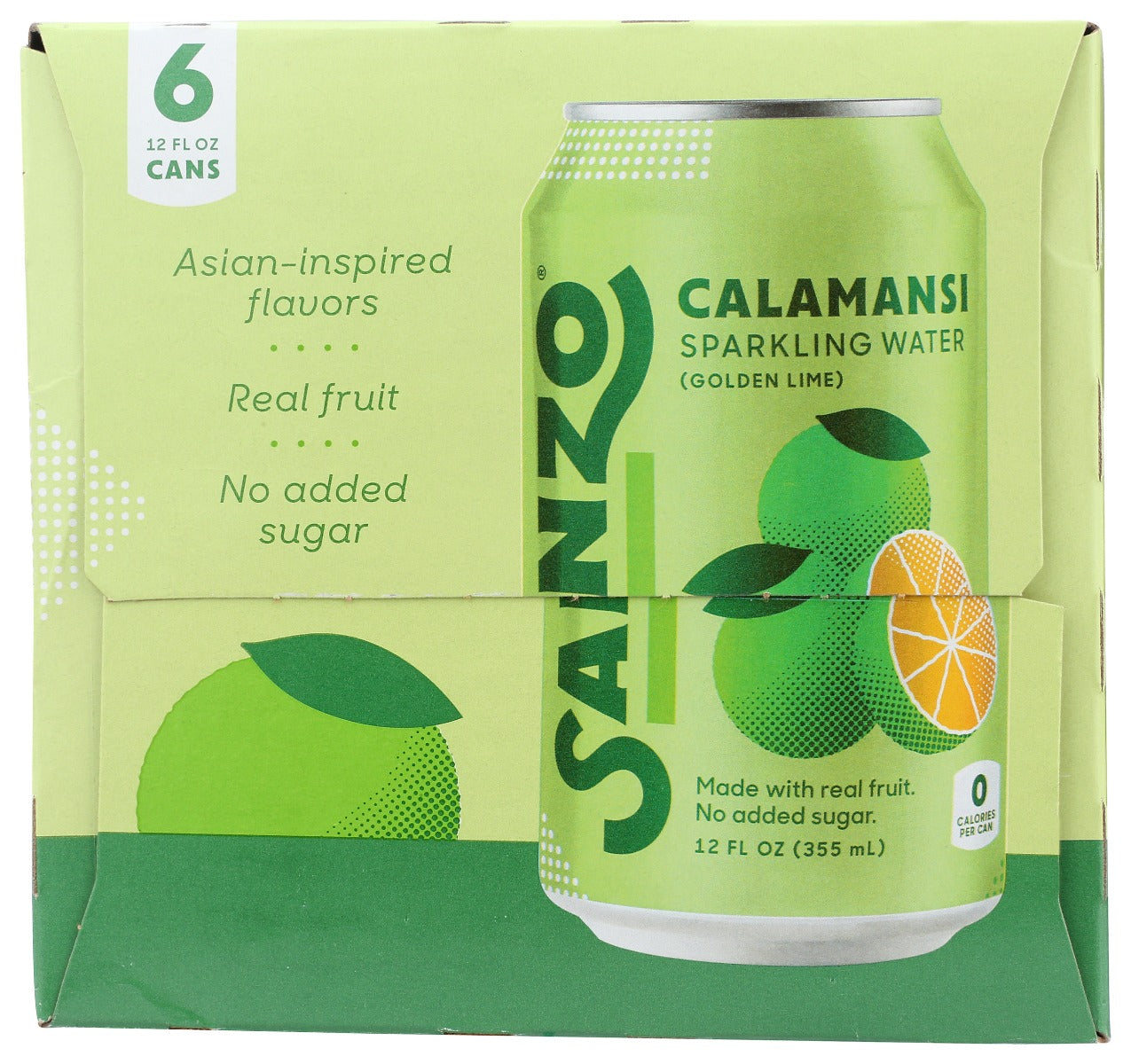 Sanzo: Calamansi Golden Lime Sparkling Water 6Pk, 72 Fo