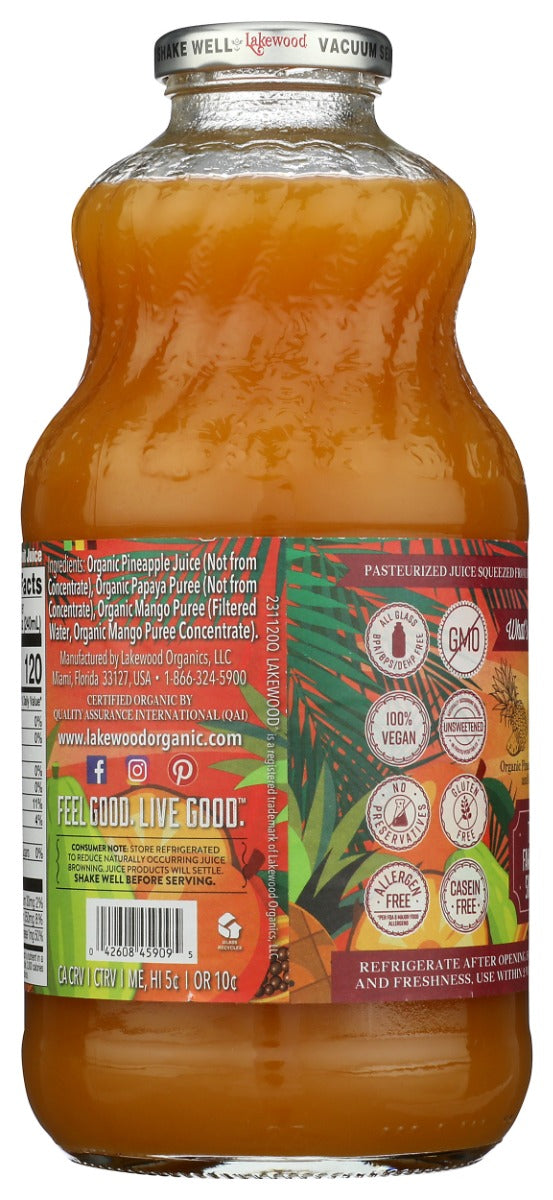 Lakewood: Organic Tropical Trio Juice, 32 Fo