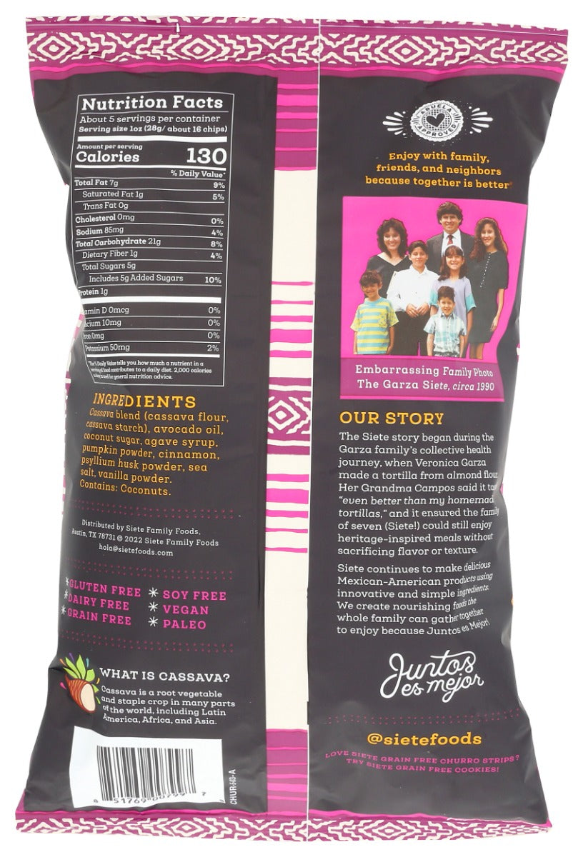 Siete: Churro Strips, 5 Oz