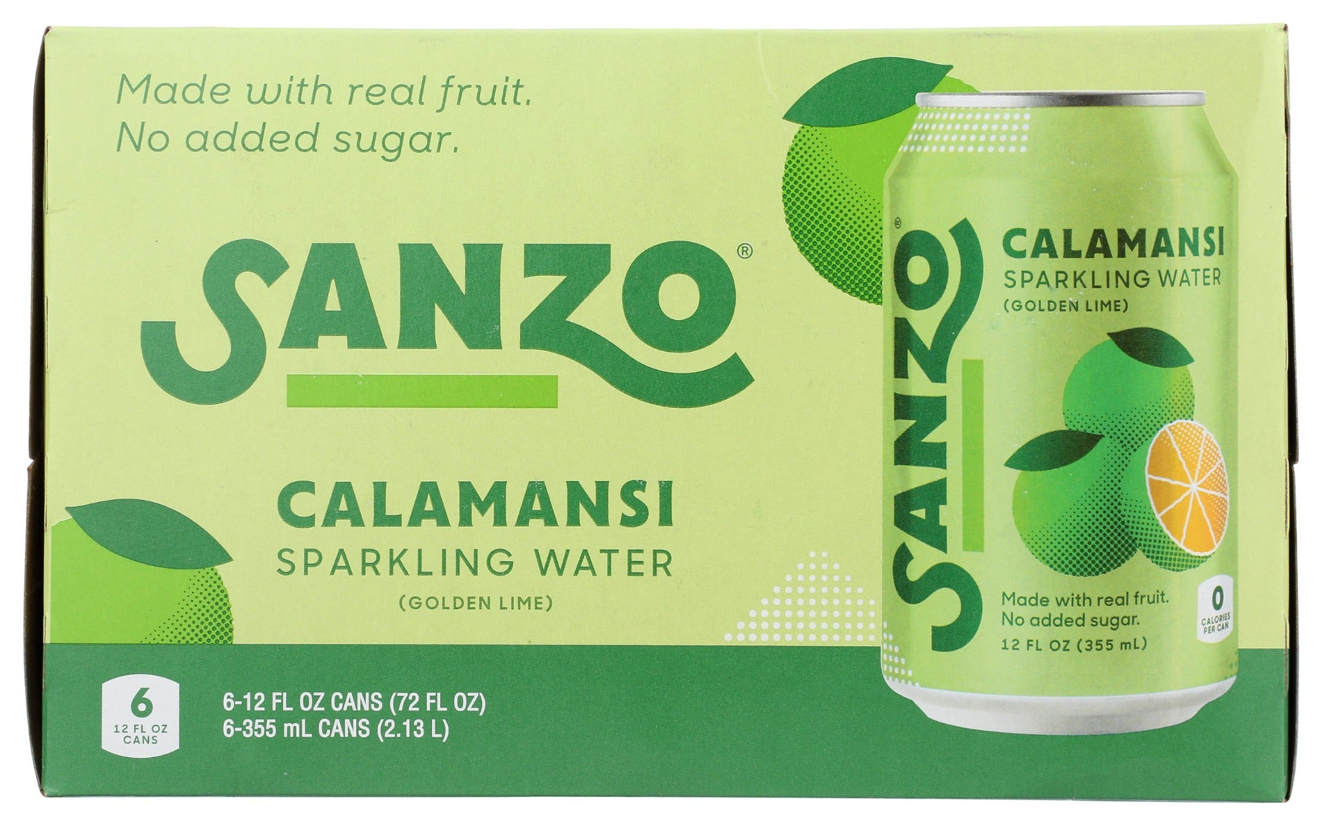 Sanzo: Calamansi Golden Lime Sparkling Water 6Pk, 72 Fo