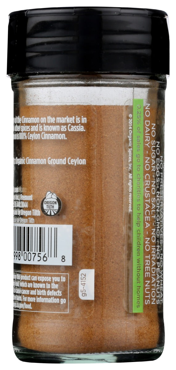 Spicely Organics: Organic Cinnamon Ceylon Ground Jar, 1.4 Oz