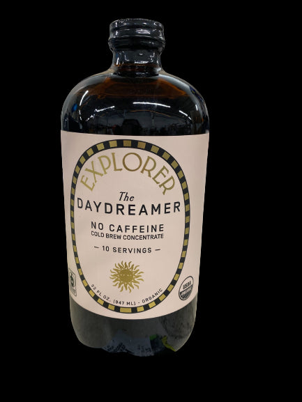 Explorer Cold Brew: The Daydreamer 99.9% Caffeine Free Cold Brew Coffee Concentrate, 32 Fo