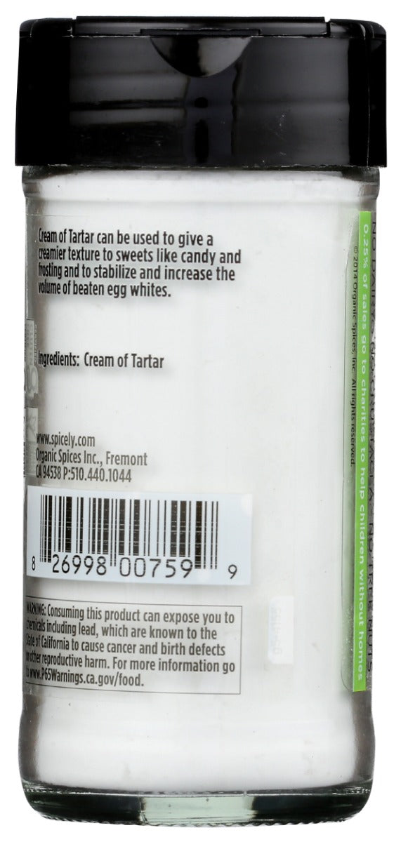 Spicely Organics: Cream Of Tartar Jar, 3 Oz