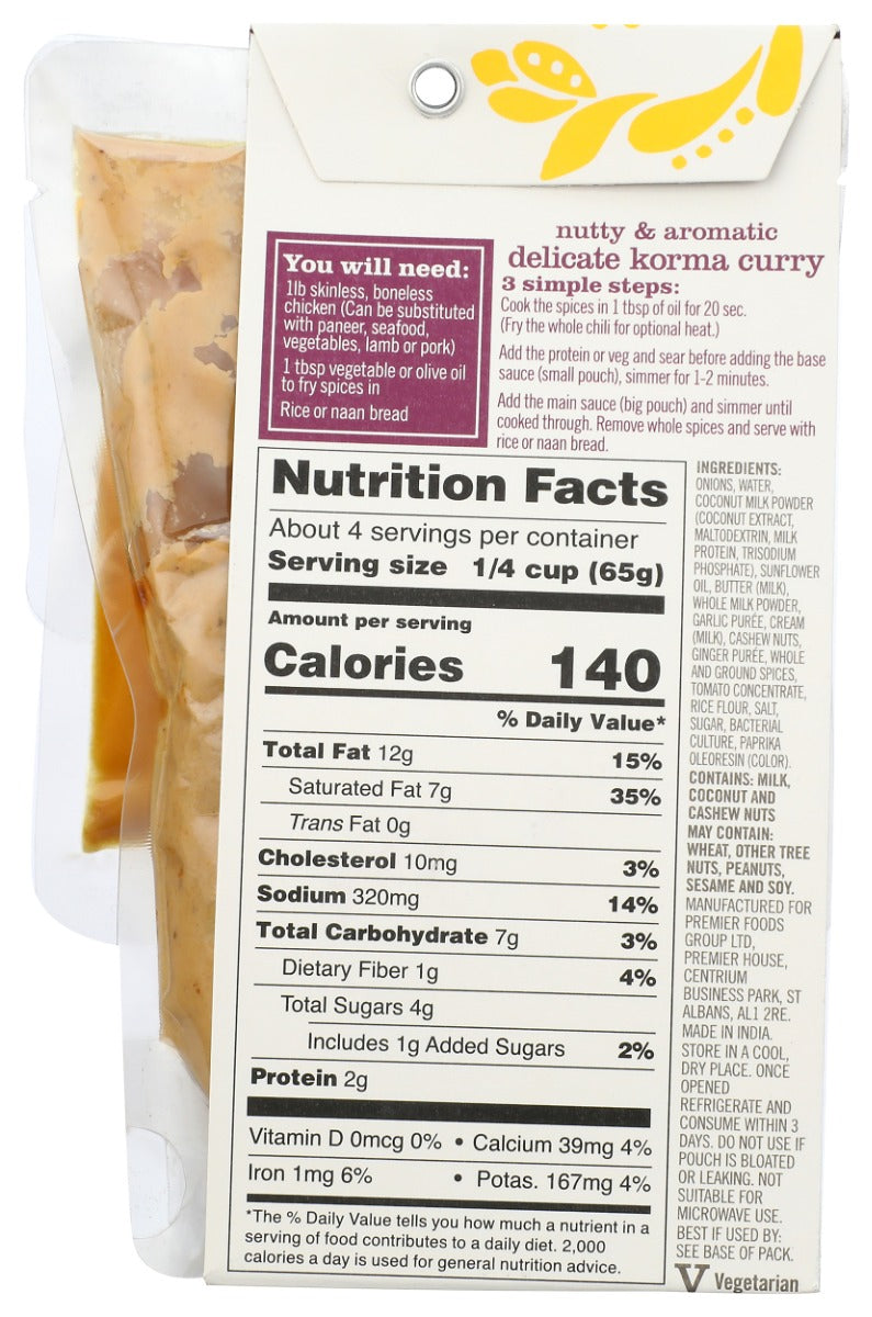 Spice Tailor: Delicate Korma Curry Sauce Kit, 10.6 Oz