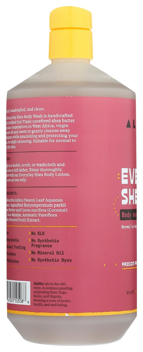 Alaffia: Body Wash Shea Passion Fruit, 32 Fo