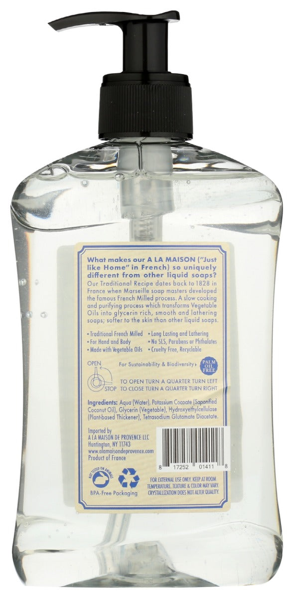 A La Maison: Liquid Hand Soap Hypoallergenic Unscented, 16.9 Fo