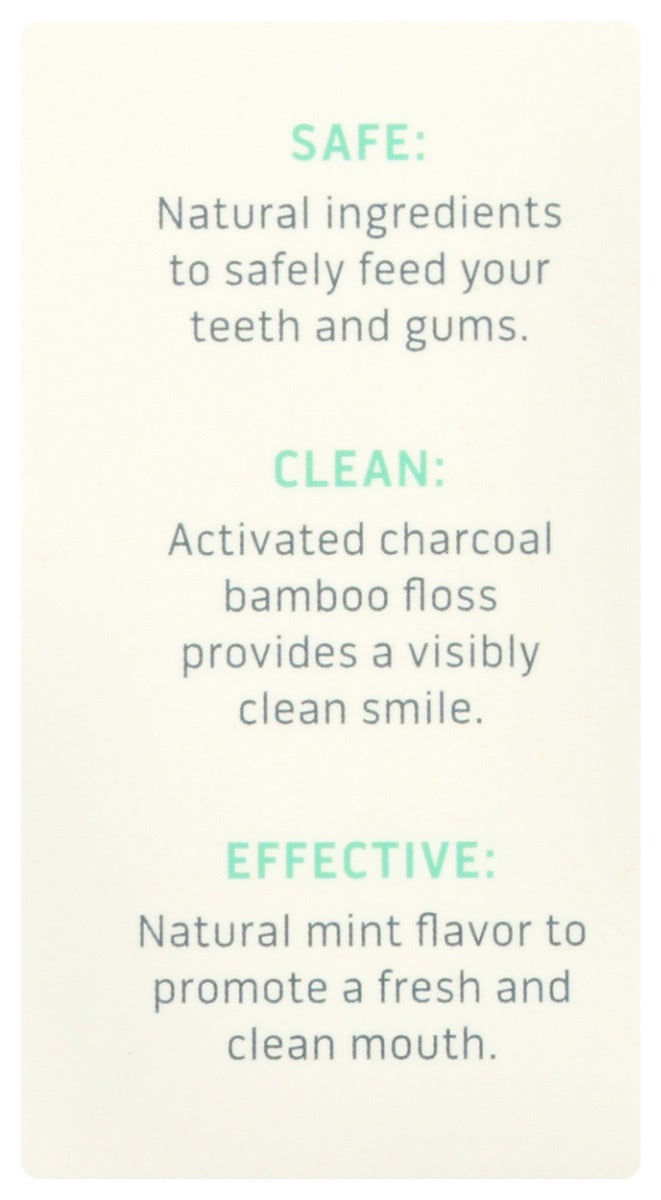 Primal Life Organics: Floss Dental Bamboo Charcoal, 30 Ea