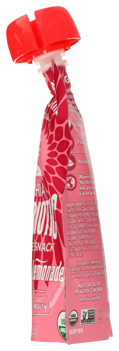 Mammachia: Strawberry Lemonade Organic Chia Prebiotic Squeeze, 3.5 Oz