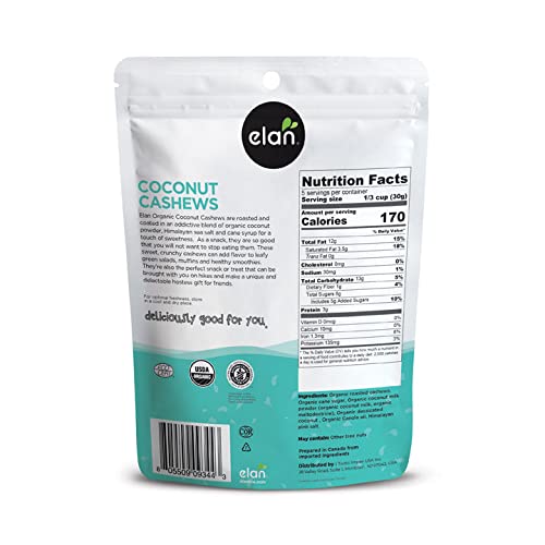 Elan: Organic Coconut Cashews, 5.6 Oz