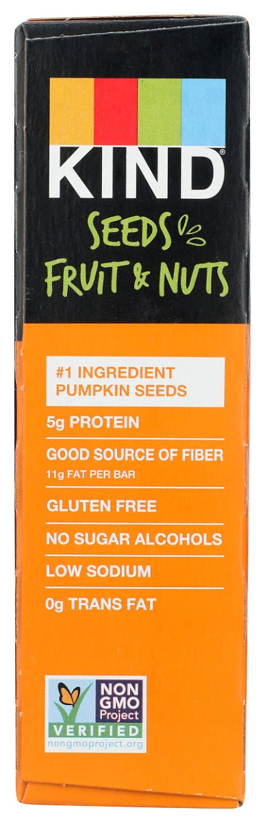 Kind: Seeds Fruit And Nuts Snack Bar Orange Cranberry Pumpkin Seed 6 Bars, 8.5 Oz