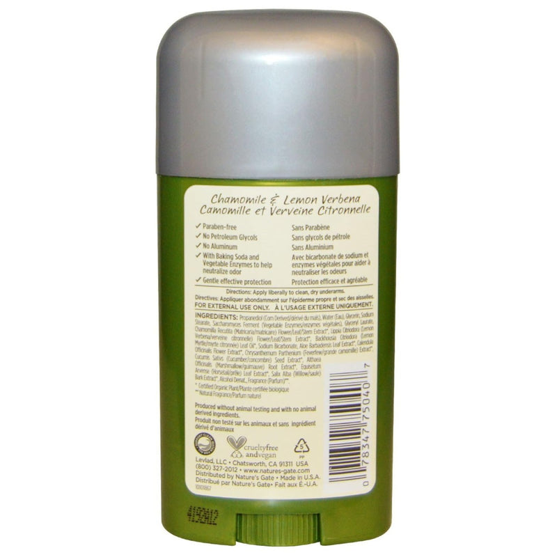 Natures Gate: Deodorant Stick Chamomile And Lemon Verbena, 1.7 Oz