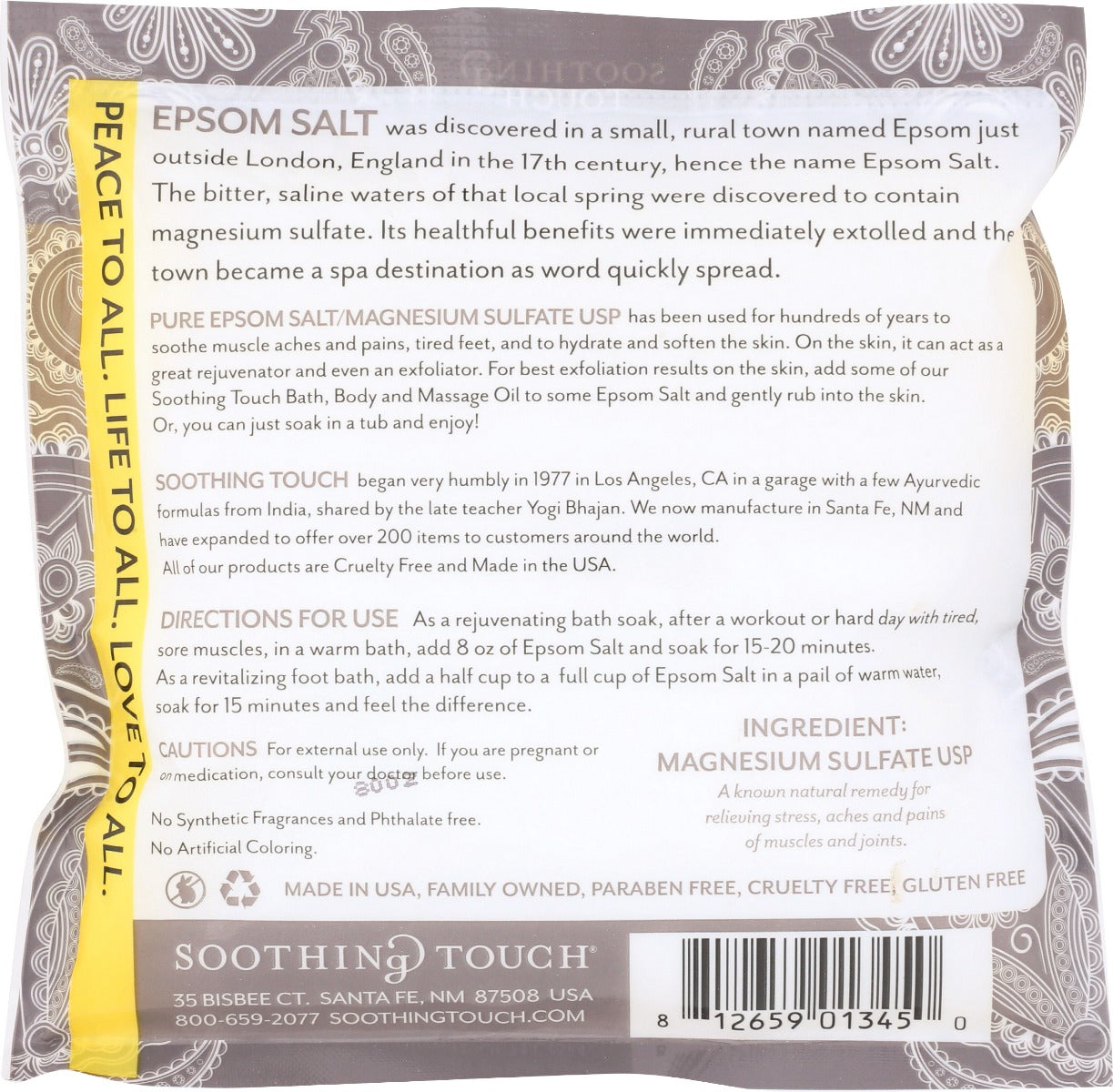 Soothing Touch: Salt Epsom, 8 Oz