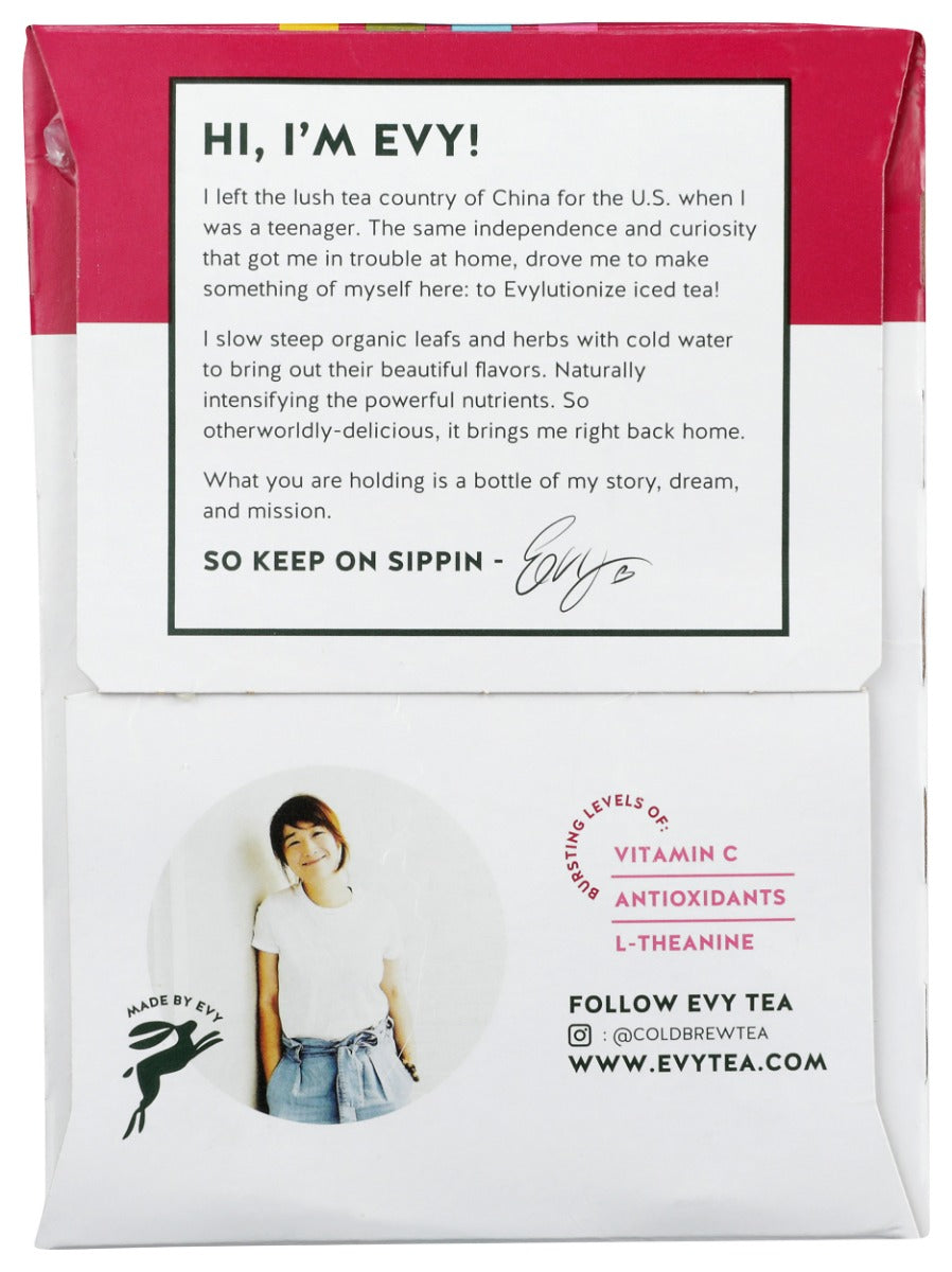 Evy Tea: Cold Brew Hibiscus Tea 8 Count, 96 Fo