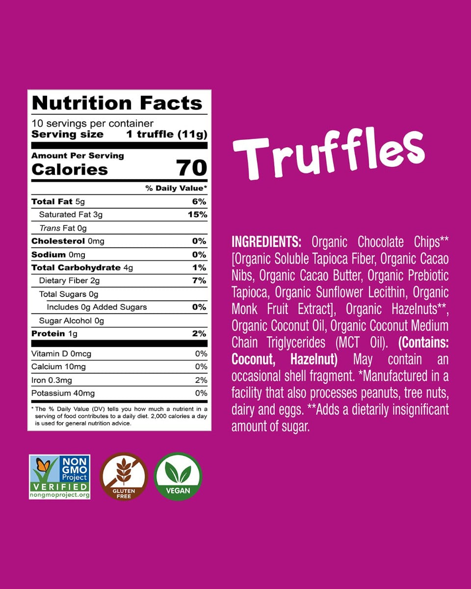 Bhu Foods: Truffles Cookie Dough Hazelnut, 5.29 Oz