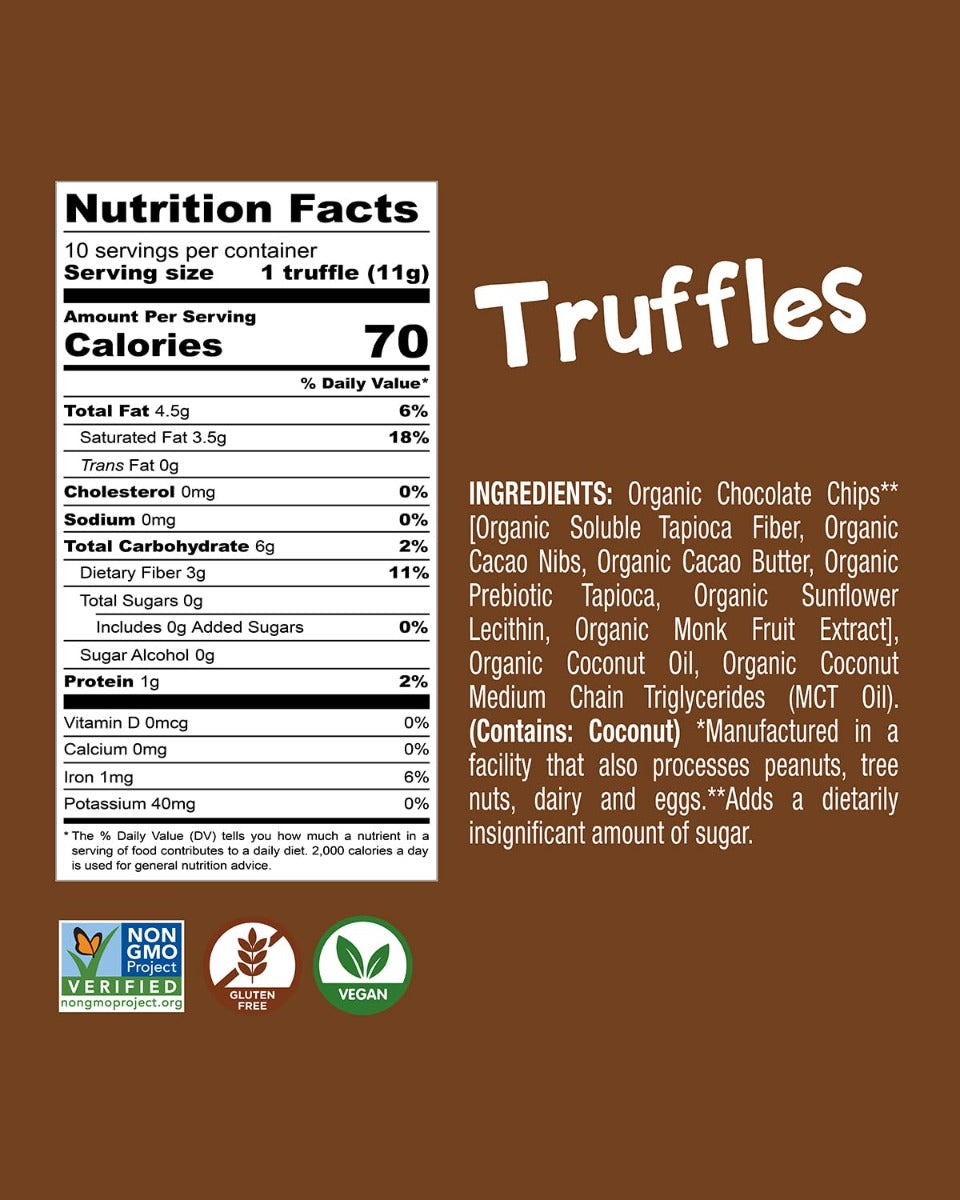 Bhu Foods: Truffles Cookie Dough Dark Chocolate, 5.29 Oz