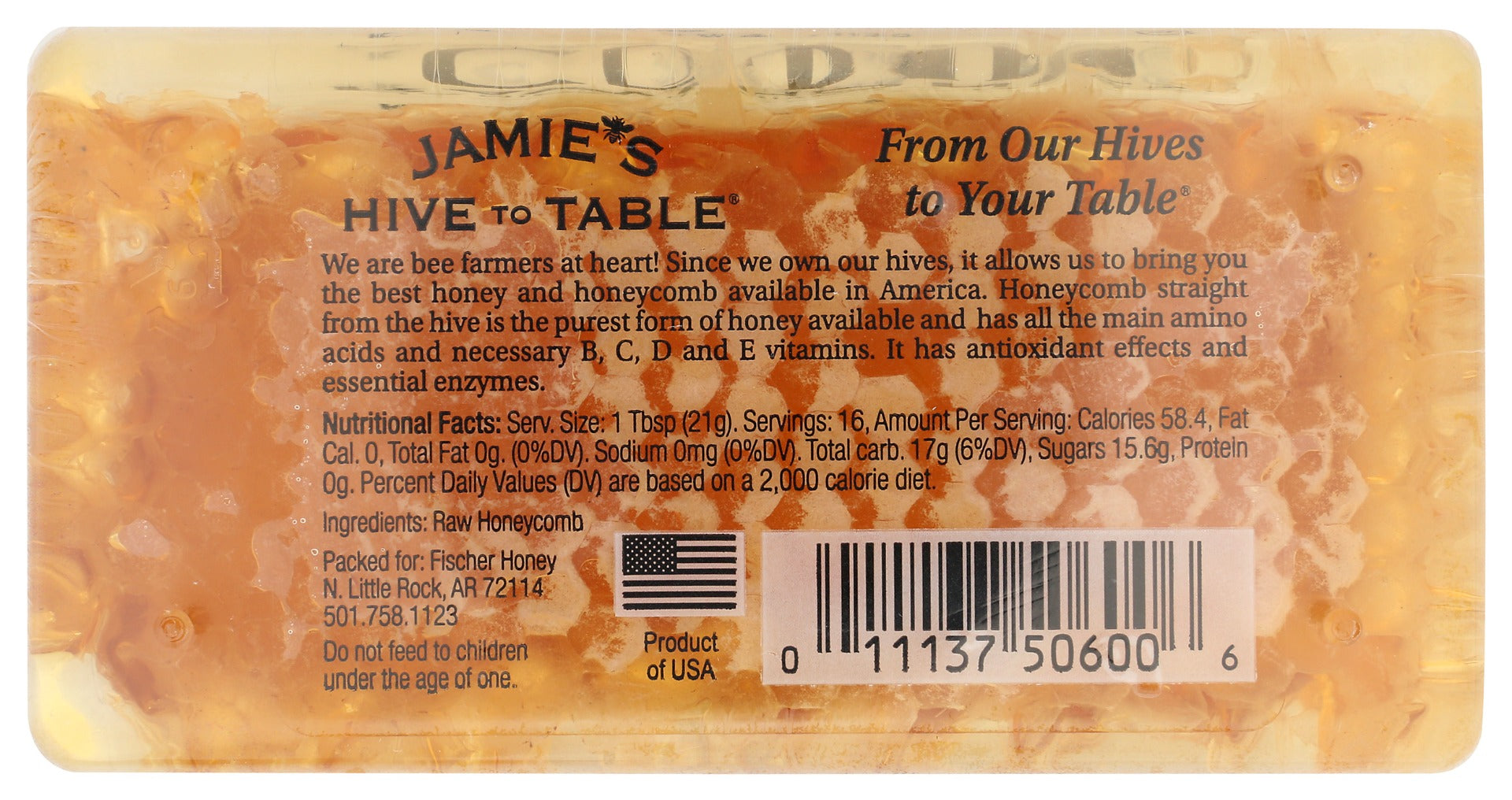 Hive To Table Honey Farms: Honey Jamies Casette, 4 Oz