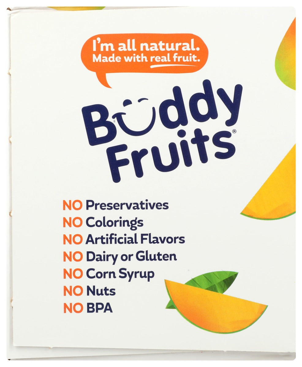 Buddy Fruits: Mango Banana And Passion 12 Pouches Blended Fruits, 38.4 Oz