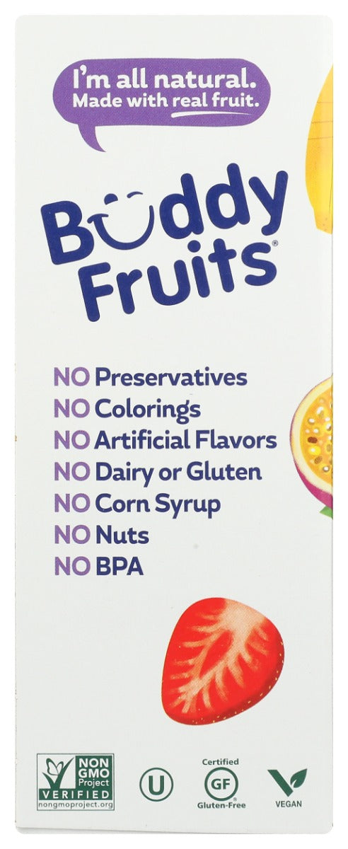 Buddy Fruits: Multifruit And Apple 4 Pouches Blended Fruits, 12.8 Oz