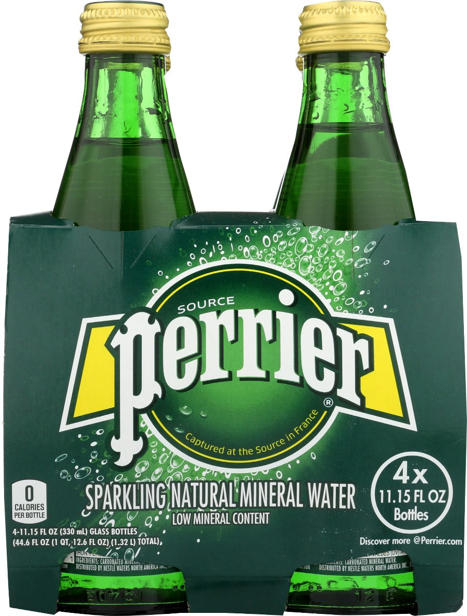 Perrier: Sparkling Natural Mineral Water 4 Pack, 44.6 Fo