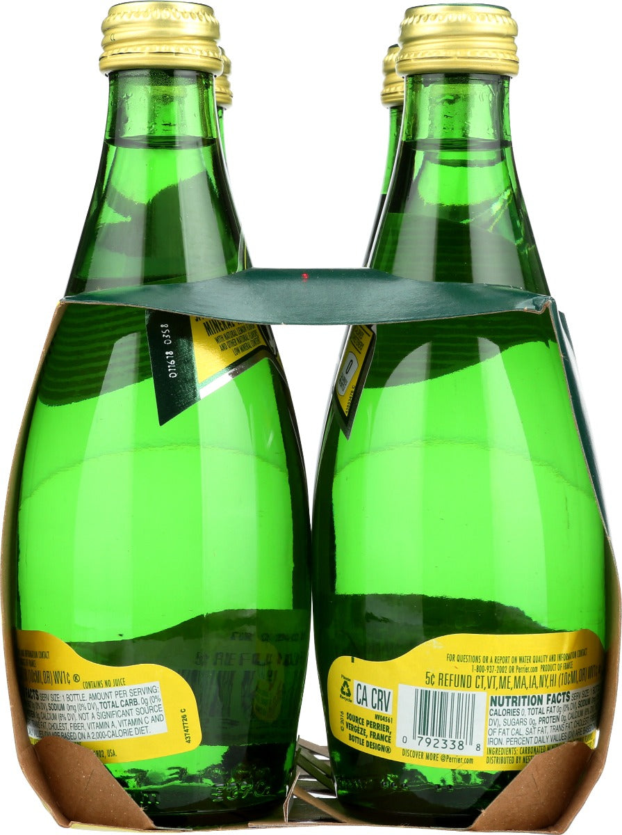 Perrier: Lemon Sparkling Natural Mineral Water 4 Pack, 44.6 Fo