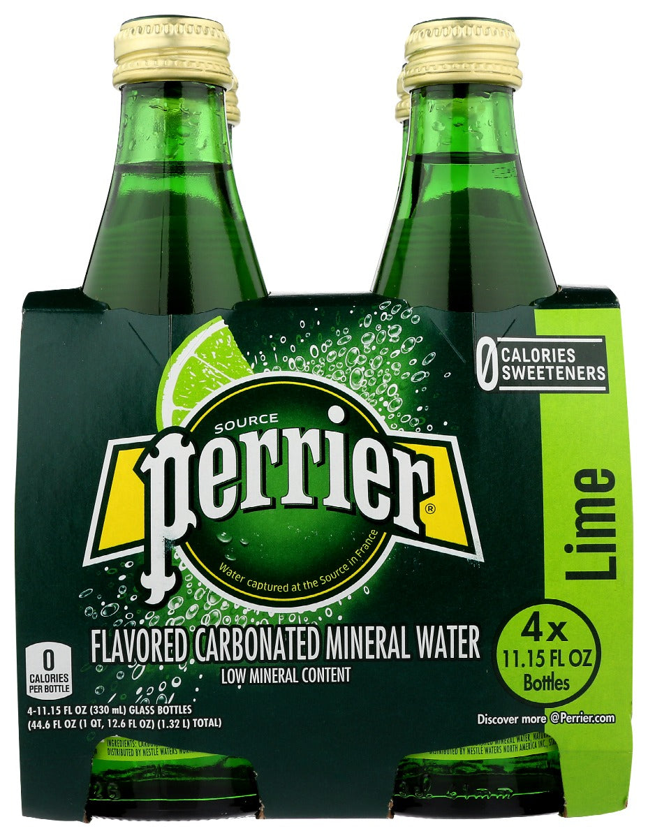 Perrier: Lime Sparkling Water 4 Pack, 44.6 Fo