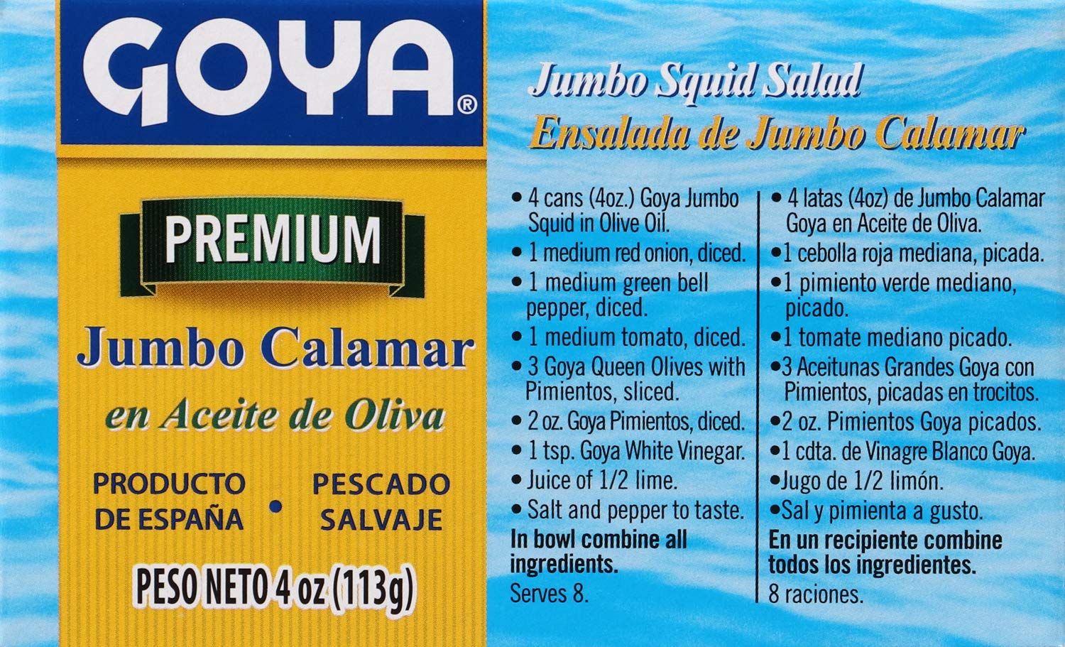 Goya: Jumbo Squid In Olive Oil, 4 Oz