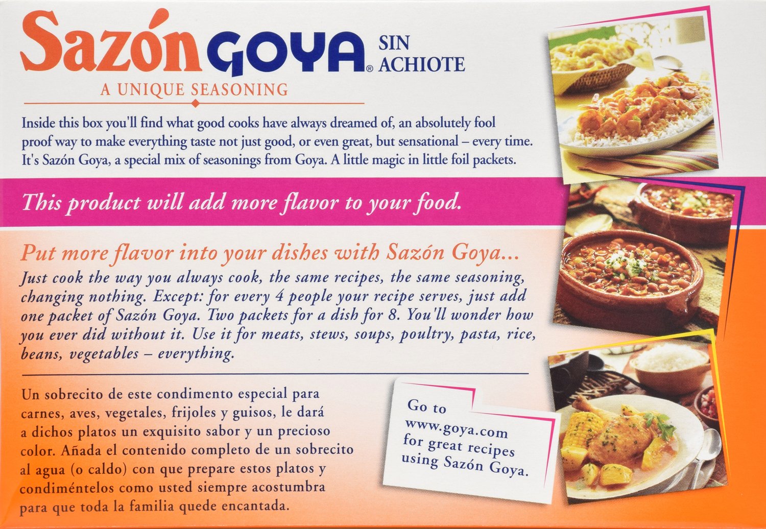 Goya: Sazon Seasoning Without Annatto,, 3.52 Oz