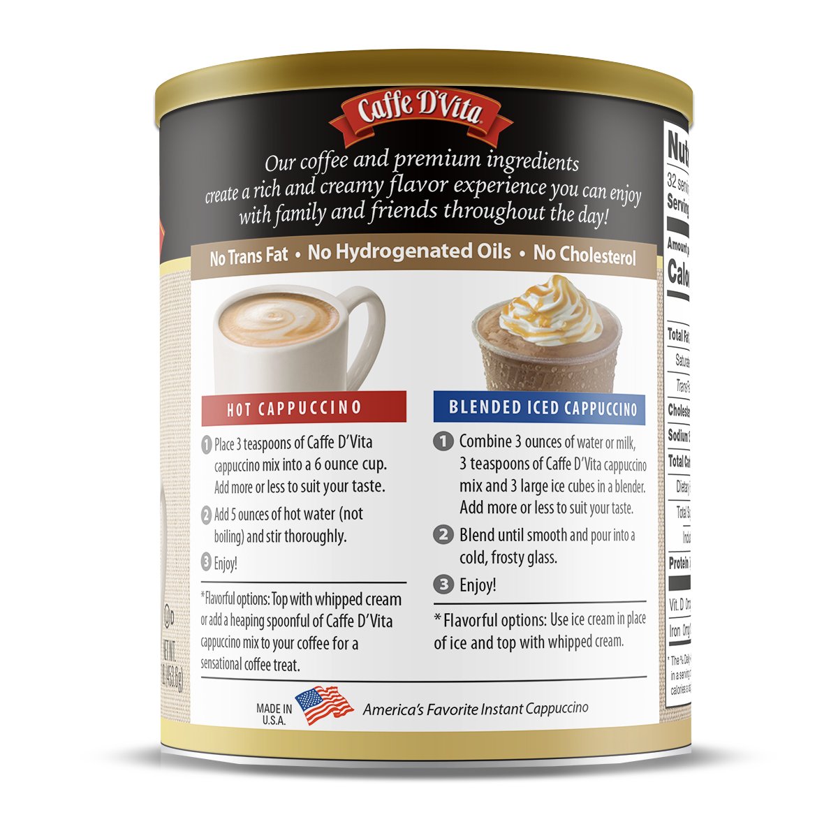 Caffe D Vita: Cappuccino Irish Cream, 16 Oz