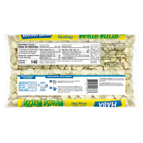 Verde Valle: Broad Beans, 16 Oz