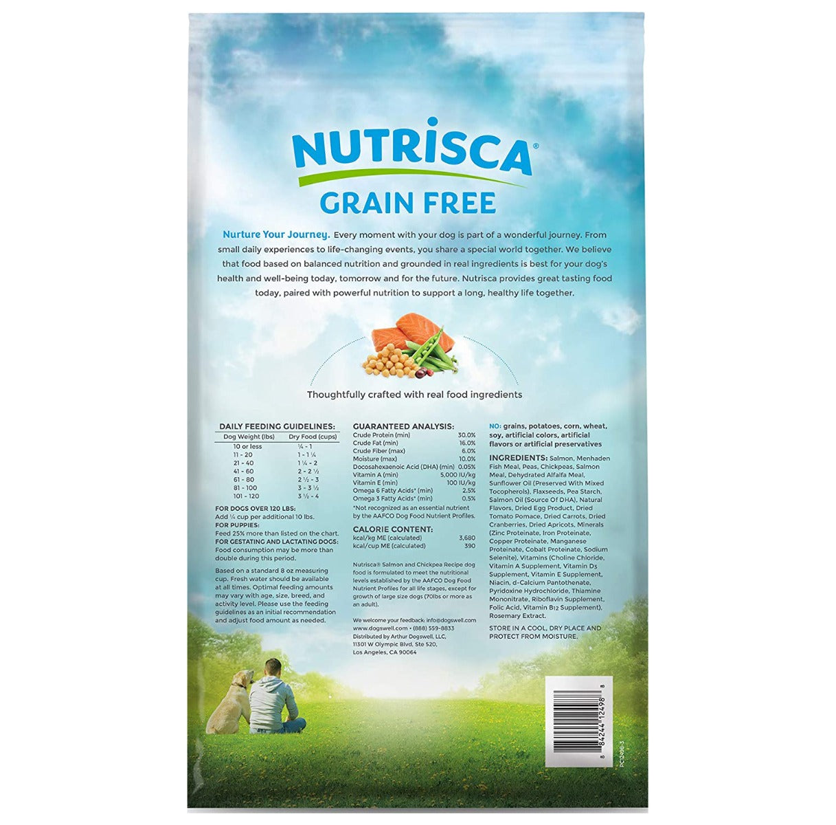 Dogswell: Nutrisca Grain Free Salmon & Chickpea Recipe Dog Food, 4 Lb