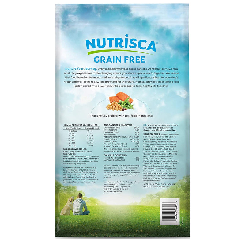 Dogswell: Nutrisca Grain Free Salmon & Chickpea Recipe Dog Food, 4 Lb