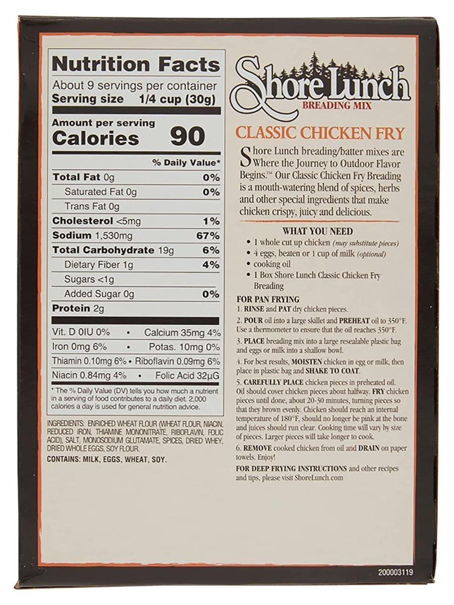 Shore Lunch: Classic Chicken Fry Breading Mix, 9 Oz