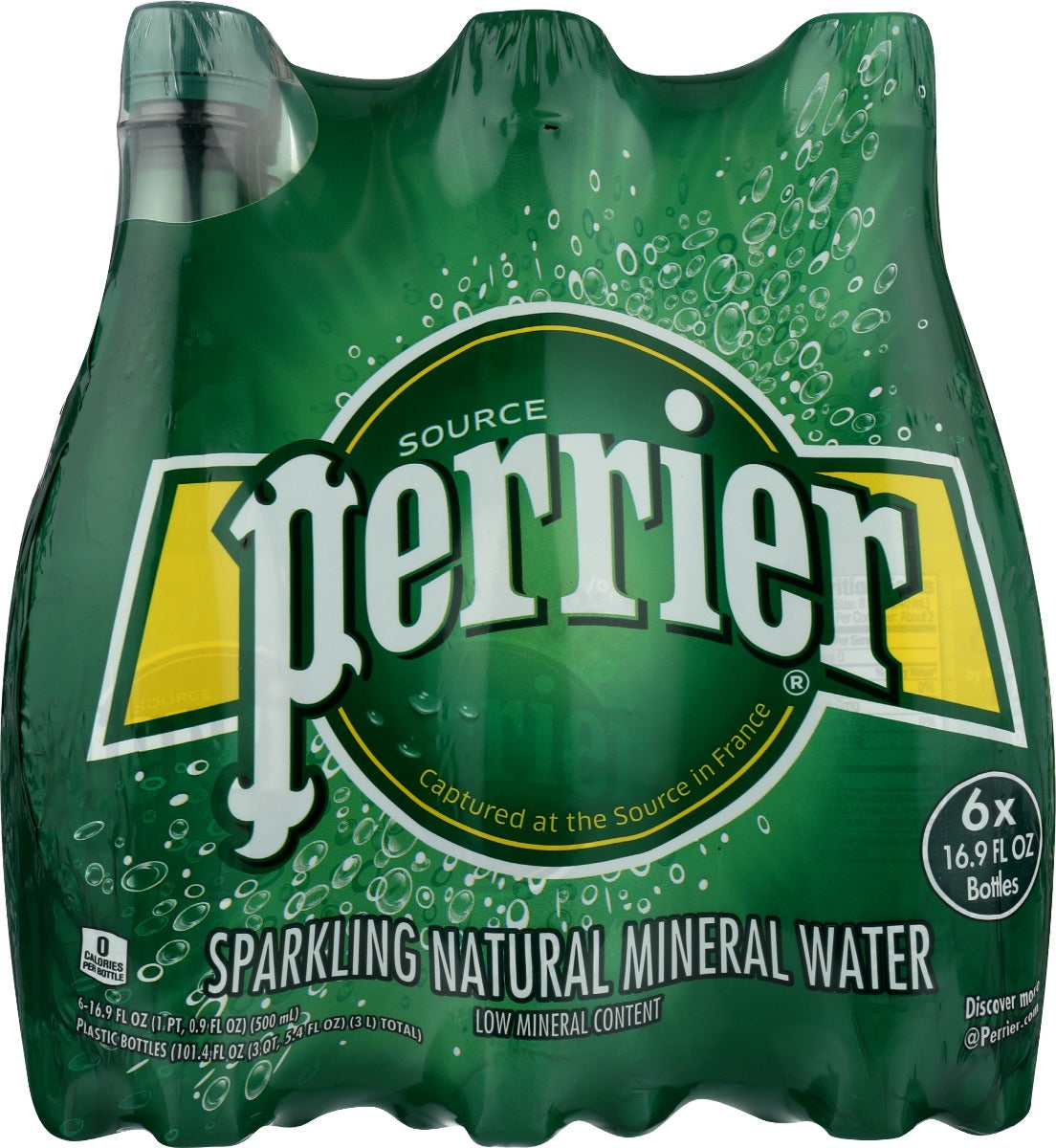 Perrier: Sparkling Natural Mineral Water 6 Pack Pet, 101.4 Oz