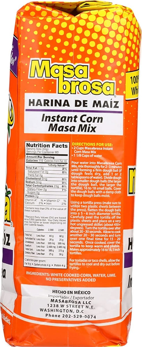 Masa Brosa: Instant Corn Masa, 4 Lb