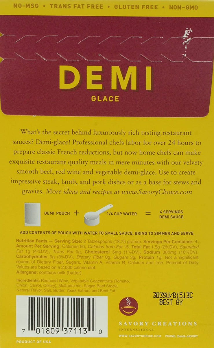 Savory Choice: Beef Demi Glace, 2.6 Oz