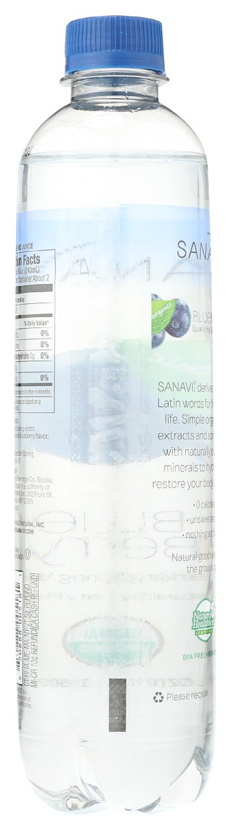 Sanavi: Blueberry Sparkling Spring Water, 17 Fo