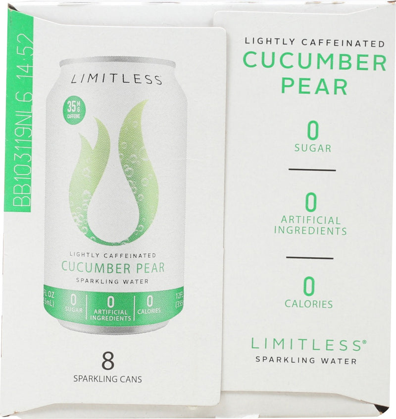 Limitless: Cucumber Pear Sparkling Water 8 Pk, 96 Fo