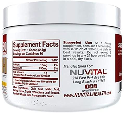 Nuvital Health: Super Spinach Peach Mango Powder, 2.75 Oz