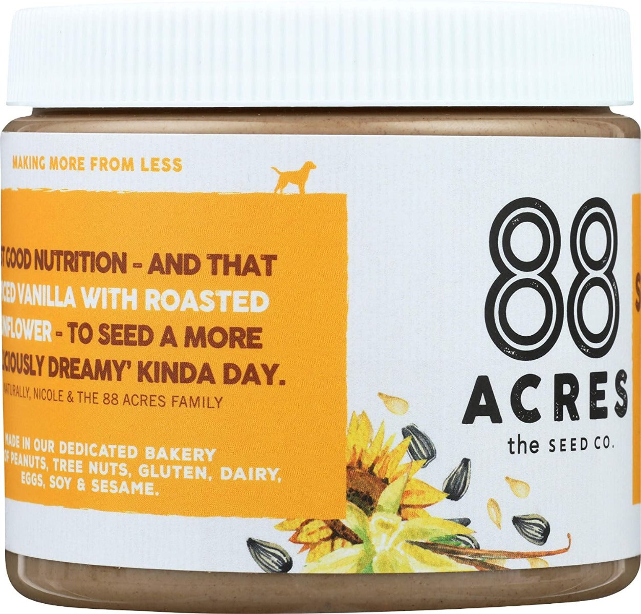 88 Acres: Vanilla Spice Sunflower Seed Butter, 14 Oz