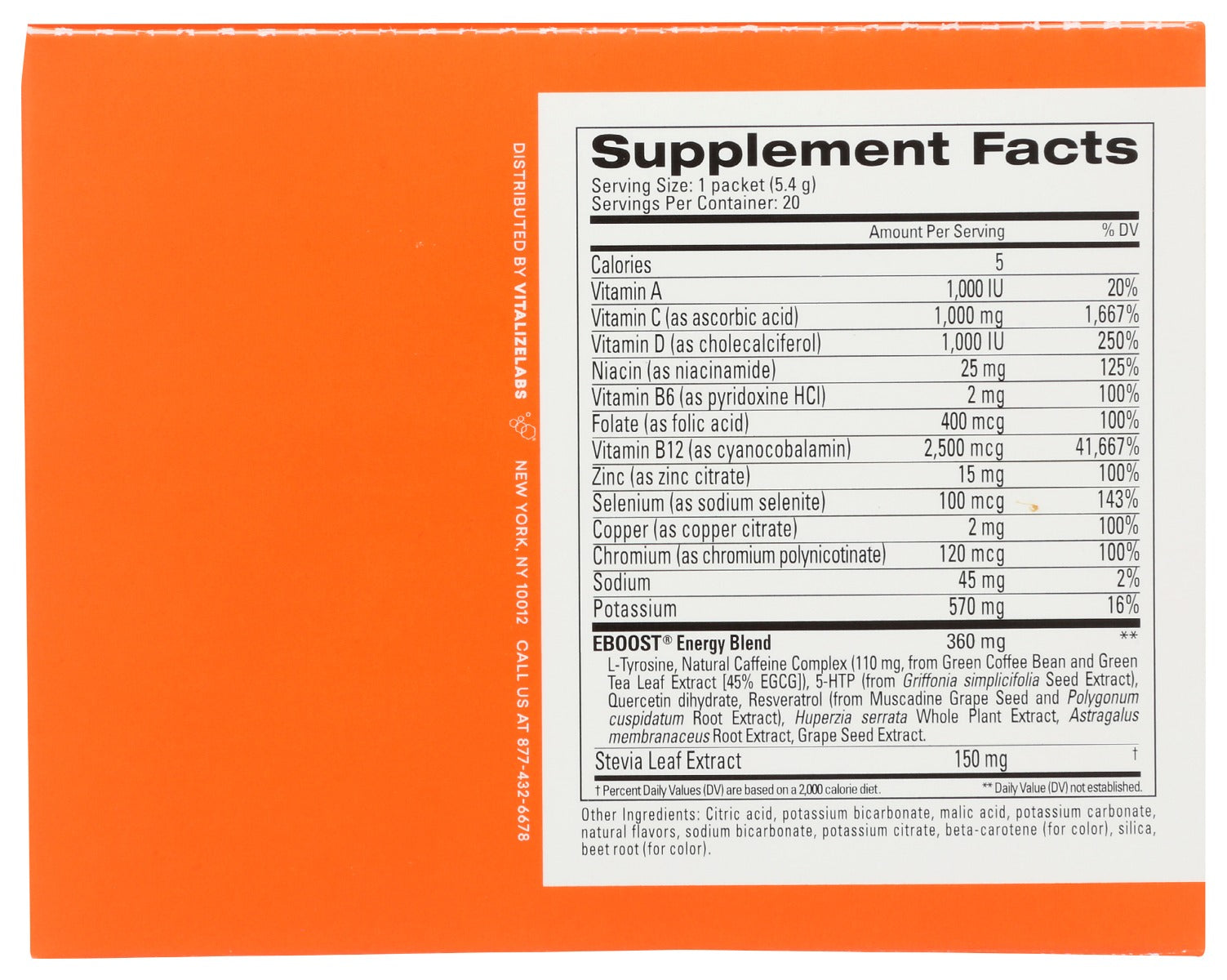 Eboost: Super Powder Mind Plus Body Energizer Orange Flavor, 3.8 Oz