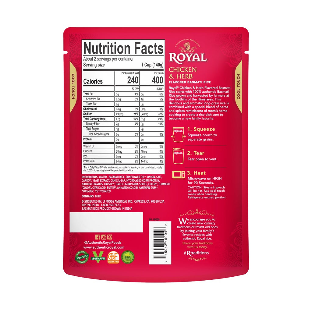 Royal: Chicken And Herb Flavored Basmati Rice, 240 Gm