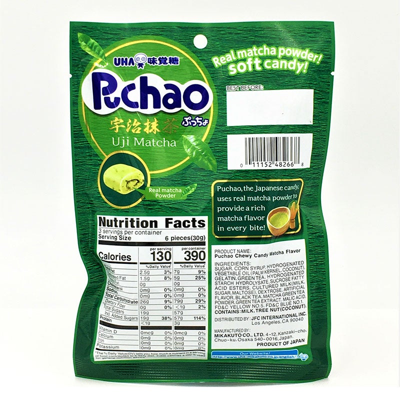 Uha Mikakuto: Puchao Uji Matcha Candy, 3.17 Oz