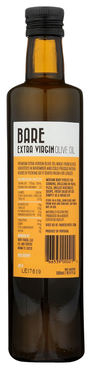 Bare: Extra Virgin Olive Oil, 16.9 Fo