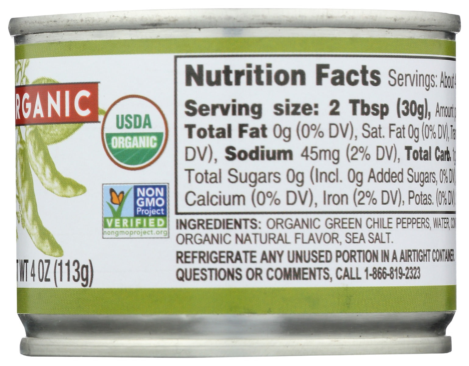 Rio Luna: Organic Hot Diced Green Chiles, 4 Oz