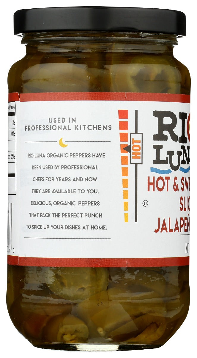 Rio Luna: Organic Hot & Sweet Sliced Jalapenos, 12 Oz