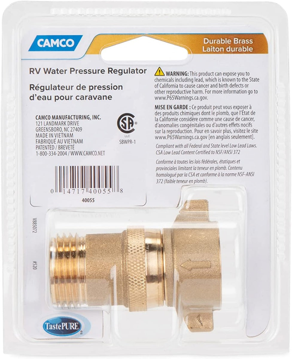 Camco: 3/4 Water Pressure Regulator, 1 Ea