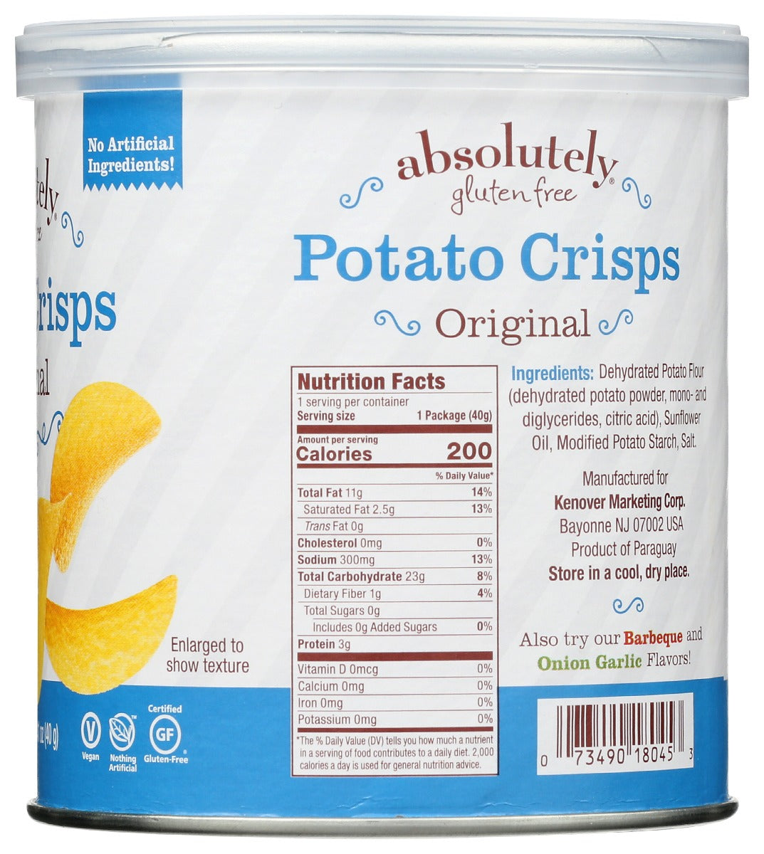 Absolutely Gluten Free: Original Potato Crisps, 1.41 Oz