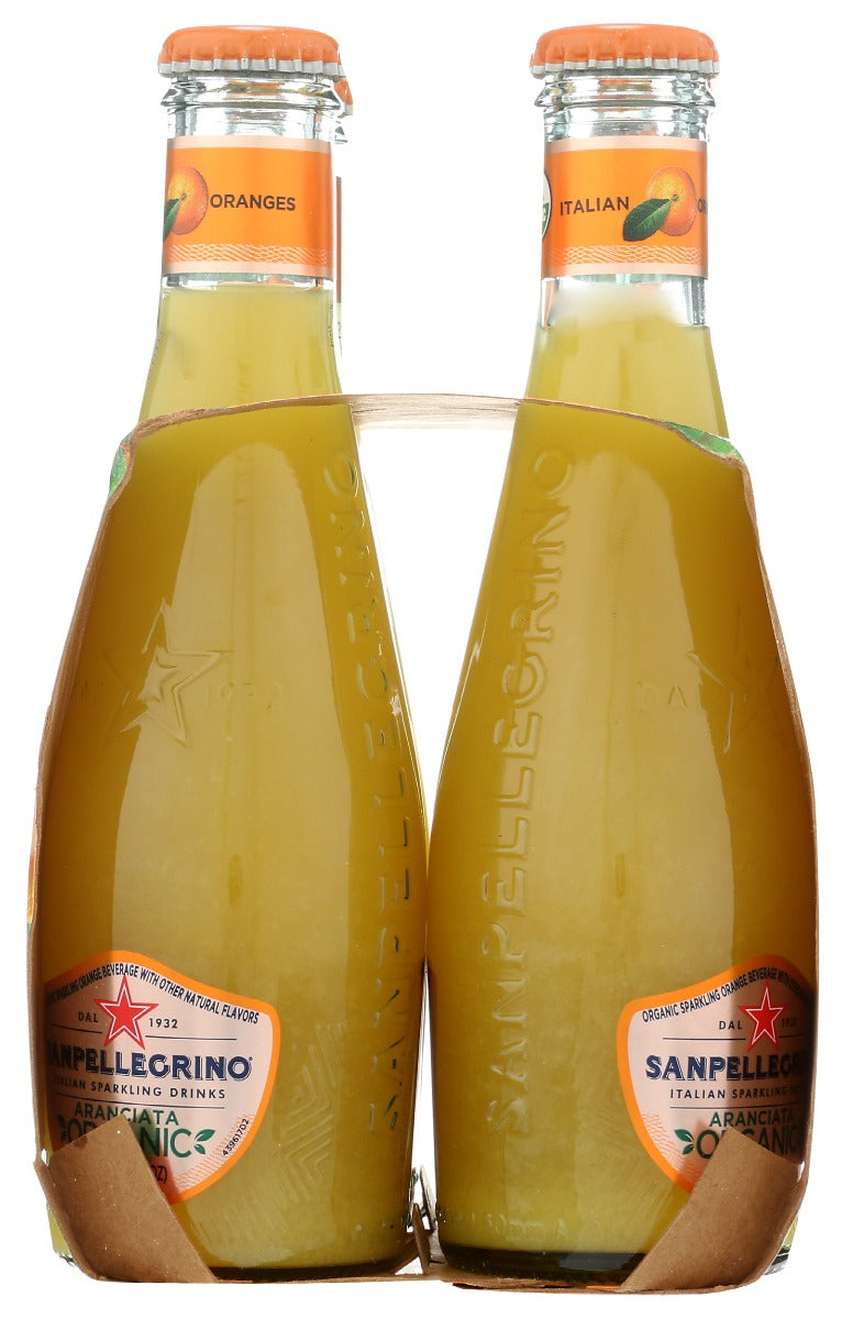 San Pellegrino: Organic Aranciata 4 Pack (6.75 Ounce Each) Sparkling Beverage, 27 Fo